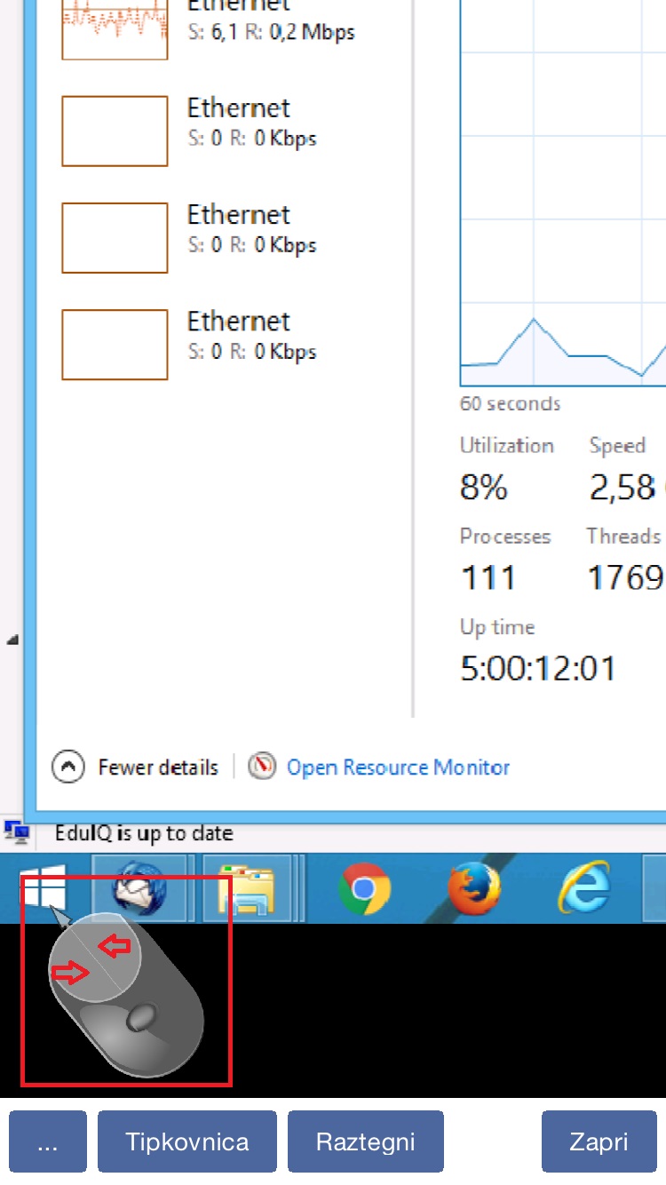 Prikaz oddaljenega namizja